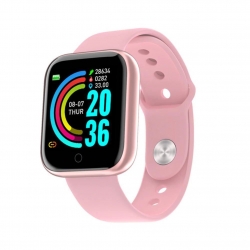 Zegarek smartwatch opaska sportowa Y68S - różowy