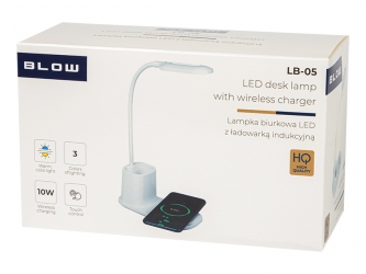 Lampka biurkowa LED BLOW LB-05 z ładowarką indukcyjną QC