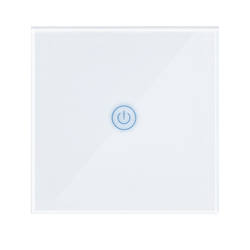 Dotykowy włącznik światła WiFi ART szklany pojedynczy - biały