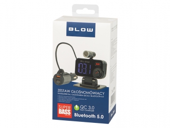Zestaw głośnomówiący transmiter FM BLOW Bluetooth 5.0 + Quick Charge 3.0