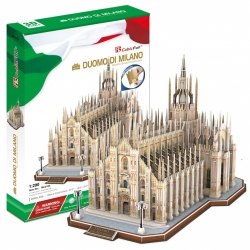 PUZZLE 3D Katedra w Mediolanie Milano zestaw XXL 251 elementów skala 1:290