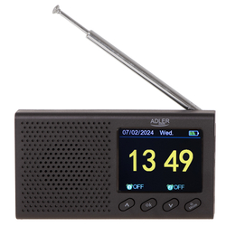 Radio przenośne FM Adler AD 1198 LCD Bluetooth zegar