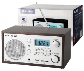 Drewniane radio analogowe przenośne BLOW RA2 AM/FM Bluetooth