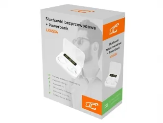 Bezprzewodowe słuchawki bluetooth douszne TWS LTC mikrofon powerbank białe