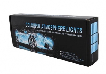 Zestaw oświetlenia kabiny samochodu LED RGB wnętrza auta + pilot