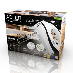Ręczny mikser kuchenny 550 W Adler AD 4205 - czarny