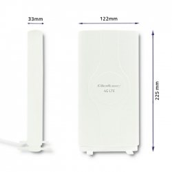 Antena 4G LTE DUAL Qoltec z podwójnym złączem SMA wewnętrzna 30dBi