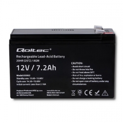 Akumulator AGM Qoltec 12V 7.2Ah HQ