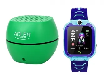 Zestaw dla dzieci zegarek smartwatch Q12 niebieski + głośnik Bluetooth