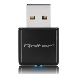 Bezprzewodowy Ultra szybki mini adapter NANO Wi-Fi Qoltec standard N USB 2.0 300Mbps