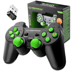 Bezprzewodowy gamepad do PC/PS3 Esperanza GLADIATOR zielony