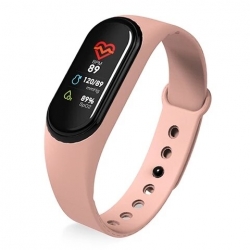 Zegarek smartband opaska sportowa R2invest M5 różowy