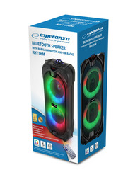 Głośnik bezprzewodowy Bluetooth Esperanza RYTHM LED RGB