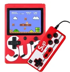Konsola gamingowa przenośna do gier Retro 401 R2invest + gamepad czerwona