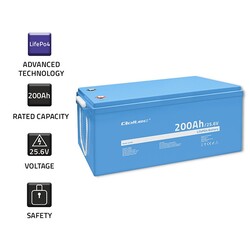 Akumulator LiFePO4 litowo-żelazowo-fosforanowy Qoltec 25.6V 200Ah 2560Wh BMS