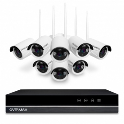 Zestaw do monitoringu OVERMAX CAMSPOT NVR 8.0 rejestrator + 8x zewnętrzna kamera IP WiFi