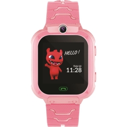 Zestaw dla dzieci kamera aparat Forever Smile SKC-100 + zegarek smartwatch Maxlife Kids Watch MXKW-300 różowy