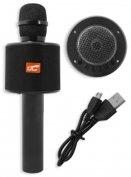 Bezprzewodowy mikrofon Bluetooth LTC z głośnikiem karaoke czarny