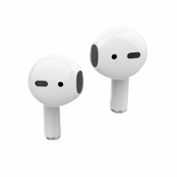 Bezprzewodowe słuchawki douszne TWS ART z mikrofonem białe