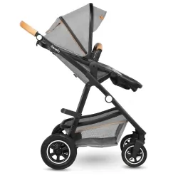 Wózek wielofunkcyjny LIONELO AMBER 2 w 1 spacerówka + gondola + torba + akcesoria - szary