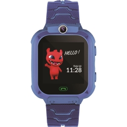 Zestaw dla dzieci zegarek smartwatch Maxlife Kids Watch MXKW-300 niebieski + głośnik bluetooth Forever Willy ABS-200
