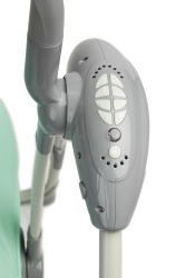 Leżaczek bujaczek huśtawka elektryczna Caretero LOOP melodie zabawki MP3 + pilot w zestawie - miętowy