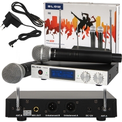 Kompaktowy system dwóch bezprzewodowego mikrofonu Blow PRM905