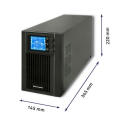 Zasilacz awaryjny UPS Qoltec On-line Pure Sine Wave 1kVA 800W CZYSTY SINUS LCD USB RJ45 + program