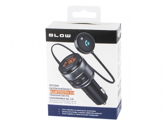 Transmiter FM BLOW Bluetooth 5.0 zestaw głośnomówiący + 1x Quick Charge 3.0 