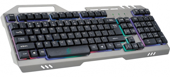 Metalowa klawiatura dla graczy Rebeltec Discovery Metal LED RGB miejsce na telefon