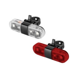 Zestaw lampka rowerowa LED na przód i tył Rebel USB komplet
