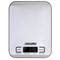 Elektroniczna metalowa waga kuchenna inox Mesko MS 3169 black do 5 kg