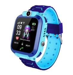 Zestaw dla dzieci zegarek smartwatch Q12 niebieski + głośnik bluetooth