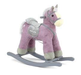 Koń na biegunach Milly Mally PePe fioletowy interaktywny konik bujany