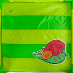 Kojec łóżeczko Caretero QUADRA + torba - zielony