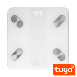 Waga analityczna Bluetooth Adler AD 8186 udźwig do 180 kg 18 parametrów aplikacja Tuya