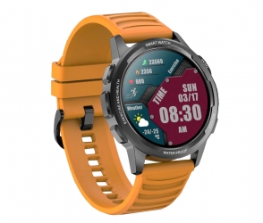 Zegarek sportowy smartwatch SENBONO X28 Full HD z metalową kopertą - zółty