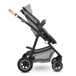 Wózek wielofunkcyjny LIONELO AMBER 2 w 1 spacerówka + gondola + torba + akcesoria - szary