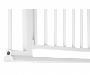 Bramka barierka ochronna zabezpieczająca drzwi schody Lionelo Truus Slim LED z czujnikiem zmierzchu rozporowa do 105 cm - biała