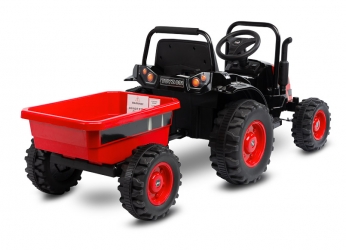 Traktor na akumulator z przyczepką Caretero Toyz Hector akumulatorowiec + pilot - czerwony
