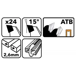 Tarcza widiowa do drewna 210x30 24 zęby Powermat TDD-210x30x24Z