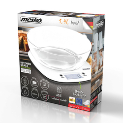 Elektroniczna waga kuchenna z misą Mesko MS 3179 - biała