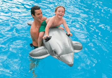 Materac zabawka do pływania dmuchany delfin XXL INTEX 201cm x 76cm
