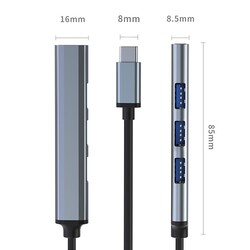 Hub adapter rozdzielacz USB-C 3.1 Qoltec na USB 3.0   3x USB 2.0