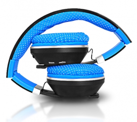 Słuchawki bluetooth LTC MIZZO mikrofon FM SD AUX - niebieskie