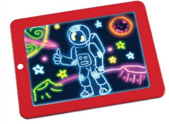 Magiczny tablet tablica LED do rysowania notes znikopis MAGIC PAD 3DX9 czerwony