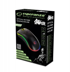 Gamingowa mysz dla gracza Esperanza SNIPER 3200DPI RGB czarna