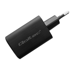 Ładowarka sieciowa Qoltec GaN ULTRA 65W 5-20V 2.25-3.25A USB-C PD   USB QC - czarna