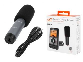 Transmiter samochodowy LTC TR225 Bluetooth 2xUSB 2.4A + mikrofon karaoke