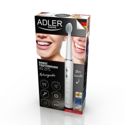 Szczoteczka soniczna do zębów Adler AD 2175 2 końcówki  30.000vpm